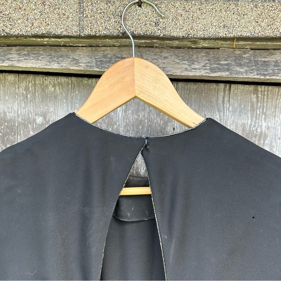 Vintage 80s 90s Deco Glam Black Romper - Picture 6 of 16